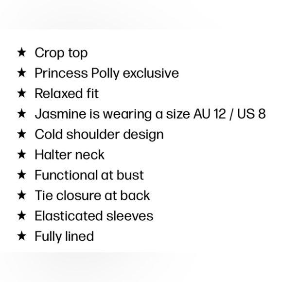 Women’s Princess Polly Pippa White / Red Halter Cold Shoulder Crop Top Size 10 - Picture 15 of 16